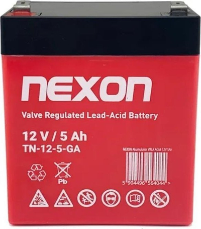 Bateri xheli Nexon TN-12-5-GA, 12V, 5Ah, e kuqe