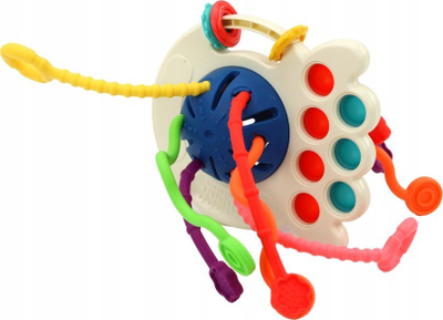 Lodër dhëmbëzimi Leantoys Teether Octopus, sensorike, shumëngjyrëshe