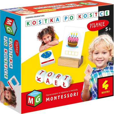 Loja edukative Multigra Kostka Po Kostce Writing 4 Dice, metodë Montessori, me zara