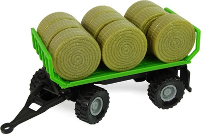 Lodër traktor me rimorkio Leantoys, me drita LED, me efekte zanore, jeshil
