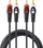 Kabllo Libox RCA (Cinch) x 2 - RCA (Cinch) x 2 1.5m (LB0019), e zezë