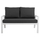Sofa alumini me jastëkë e bardhë (HM5561.01), bardhë