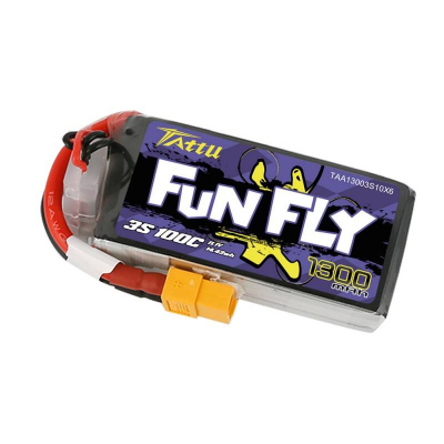Bateri LiPo Tattu Funfly 3S, 1300mAh, 11.1V 100C, shumëngjyrëshe