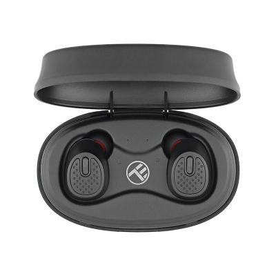 Kufje TELLUR Mood True Wireless, Bluetooth, me kuti karikimi, të zeza
