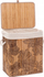 Shportë rrobash 5five Simply Smart Bamboo, 60L, e ngushtë, bezhë me lule