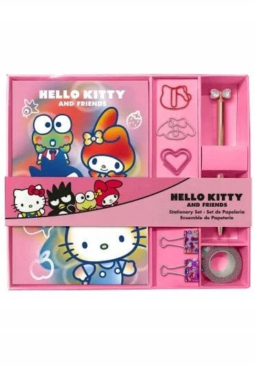Set shkolle Kids Licensing Hello Kitty and Friends, 12 copë, rozë