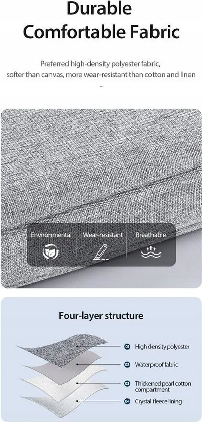 Çantë laptopi DUX DUCIS LBTC Series, 13-13.9", kundra goditjeve, gri e çelët
