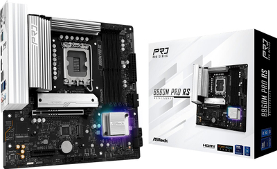 Pllakë amë Asrock B860M Pro RS, Intel B860, DDR5, Micro ATX