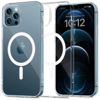 Këllëf telefoni Tech-Protect Silicone për iPhone 12, silikon, transparent