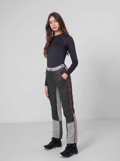 Pantalona skish 4F SPDTR063 Primaloft, për goca, gri