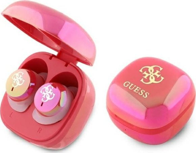Kufje Bluetooth Guess Iridescent 4G, Bluetooth 5.3, bateri 24 orë, rozë