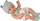 Kukull beb Leantoys Sweet Baby, 30cm, e gjelbër