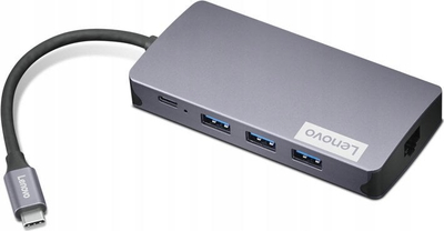 Dock USB C Lenovo 150 Travel, i rifreskum, me HDMI, VGA, RJ45