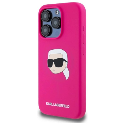 Futrollë telefoni Karl Lagerfeld KLHMP15LSKHPPLF, për iPhone 15 Pro 6.1", hardcase, fuchsia