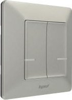 Ndërprës inteligjent Legrand 752387, ZigBee, 2-gang, argjend alumini