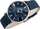 Orë burrash G.Rossi 10401A-6F1, mekanizëm quartz, rrip lëkure, blu