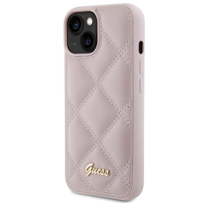 Mbulesë telefoni Guess GUHCP15SPSQSQSP për iPhone 15 6.1", rozë