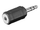 Adapter audio Goobay 11898, 2.5mm femër në 3.5mm mashkull, stereo, i zi