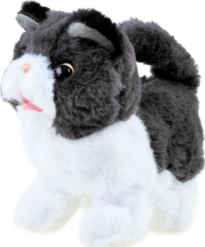 Lodër pelushi Jokomisiada Interactive Kitty Psotek ZA3850, 16 cm, për foshnje, gri