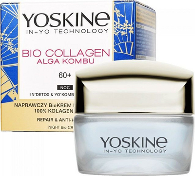 Krem nate për fytyrë Yoskine Bio Collagen Kombu Algae 60+, kundër rrudhave, 50 ml