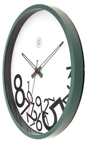 Orë muri Nextime Dropped Numbers, e gjelbër