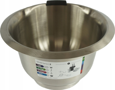 Enë përzierëse Bosch MUZS2ER, çelik inox, 3.8L, argjendtë