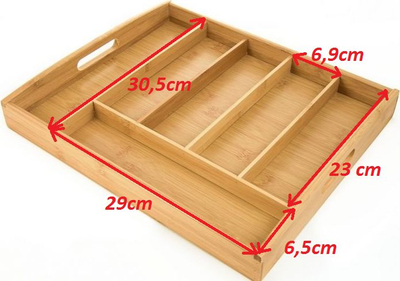 Organizues sirtari Kesper për takëme, bambu, 32–38 cm, natyral