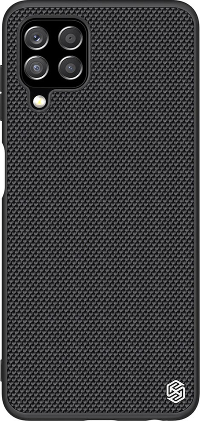 Maskë Nillkin Textured Case për Samsung Galaxy A22 4G, kornizë xheli, najlon mbrapa, e zezë