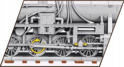 Set me blloqe Cobi War Locomotive Series 52, shkallë 1:35, me figura, gri ushtarake
