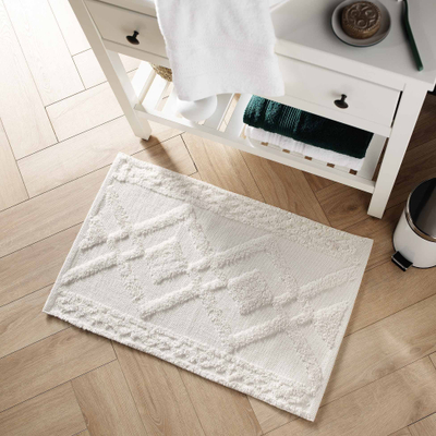 Tapet banjoje Douceur d'intérieur Cotton Soft, 50 x 80 cm, pambuk, ecru