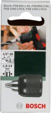 Mandrinë pa çelës Bosch 2609255730 për burgi, e zezë