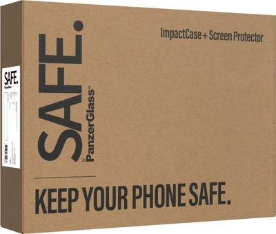 Заштитен сет PanzerGlass SAFE 2 in 1, стакло и футрола за iPhone 6 6s 7 8 SE 2020, проѕирен
