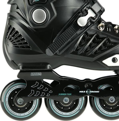 Pâtina inline Nils Extreme Slalom Solid, ABEC9, nr. 39, ngjyrë e zezë