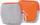 Çantë tualeti PIXIE CREW Zipper Pouch, neopren, panel silikoni, gri me panel portokalli