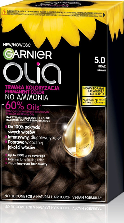 Bojë flokësh Garnier Olia 5.0, kafe klasike, e përhershme
