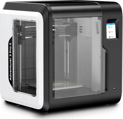 Printer 3D Flashforge Adventurer 3 Pro2, i mbyllur, me ekran me prekje, i zi