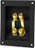 Panel terminal për altoparlantë Gold Speaker Terminal 4x Banana, 4 porta, i zi