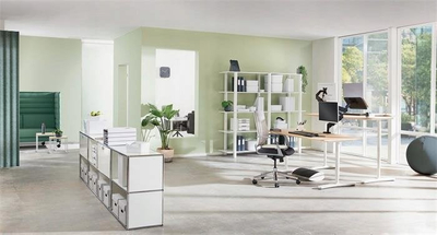Qëndrim monitori Leitz Ergo Adjustable, deri 27", lartësi e rregullueshme, gri e errët