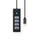 Hub USB Orico PW4U-C3, USB-C në 4 porta USB-A 3.0, 5 Gbps, i zi