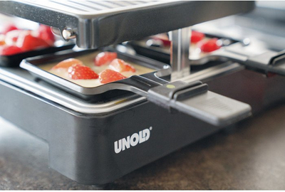 Grill raclette Unold Raclette Extendable, për 8 persona, pllaka jo ngjitëse, i zi