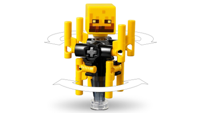 Set ndërtimi LEGO Minecraft 21266 Battle Above the Lava in the Nether, për fëmijë, shumëngjyrësh