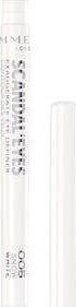 Laps sysh Rimmel Scandaleyes Exaggerate, waterproof, 0.35g, Snow White