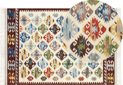 Tapet lesh Wool Kilim AKNALICH, 160 x 230 cm, lesh pambuk, shumëngjyrësh