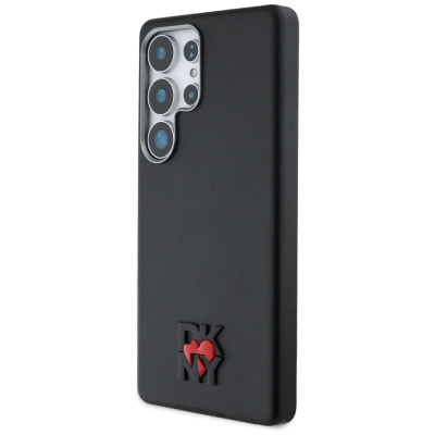 Kapak telefoni DKNY Leather Heart of NY për Samsung Galaxy S25 Ultra, hardcase, lëkurë eko, i zi