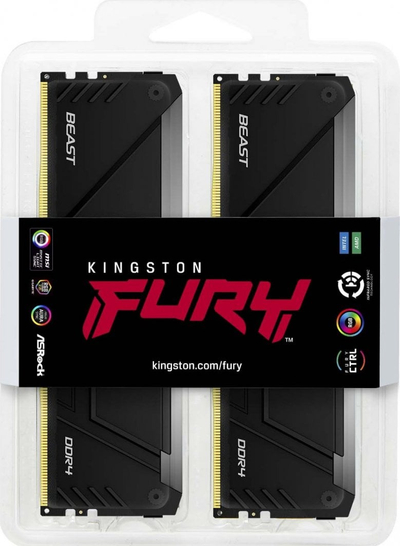 RAM Memorie Kingston Fury Beast (KF436C18BB2AK4/128), DDR4, 128 GB, 3600MHz, CL18