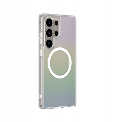 Futrollë telefoni Amazingthing Minimal Mag Case për Samsung Galaxy S25 Ultra, unazë magnetike, transparente iridescent