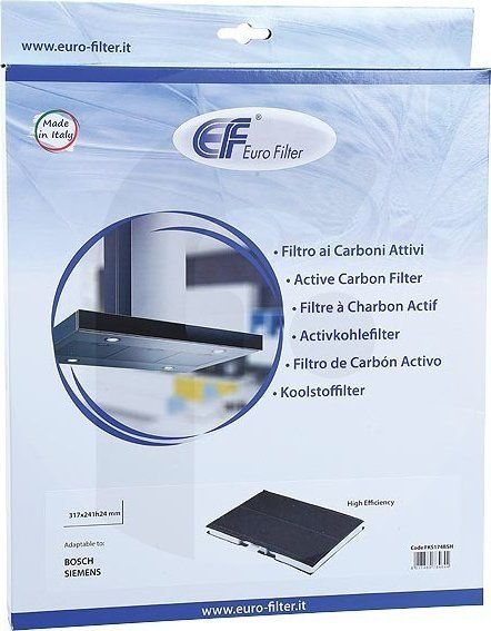 Filtër karboni për aspirator kuzhine, 317x241x24mm, kod 11026771, i zi