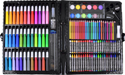 Set vizatimi Art ZA3889, 150 copa, valixhe me zinxhir, e zezë