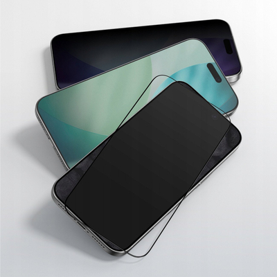 Stakllë mbrojtëse AmazingThing Radix Privacy për iPhone 17, xham i kalitur, anti shikim anësor, transparente