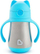 Gotë termike për fëmijë Munchkin Cool Cat, çelik inox, me pipëz, 237ml, blu
